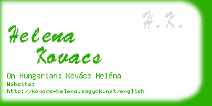 helena kovacs business card